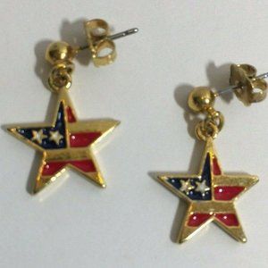 2002 Avon "Americana Star Earrings"